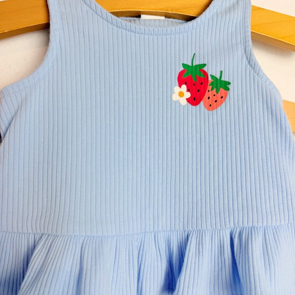 Baby Girl Summer Bundle 3-6M Carter's Old Navy Cat & Jack Romper Sunsuit 4 Sets